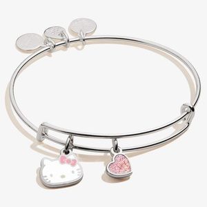 Alex and Ani Hello Kitty Duo Charm Bangle Silver